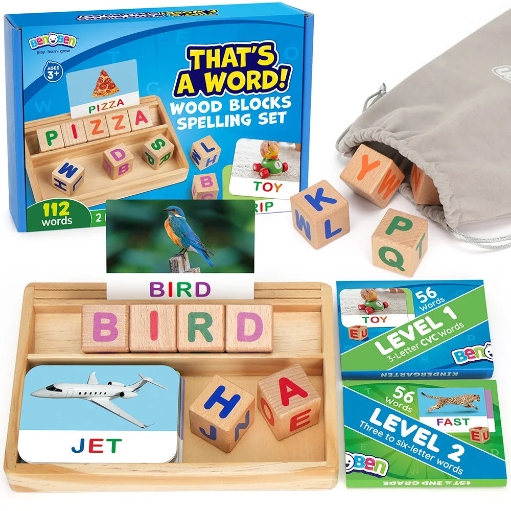 Huggy Wooden Spelling & Matching Game