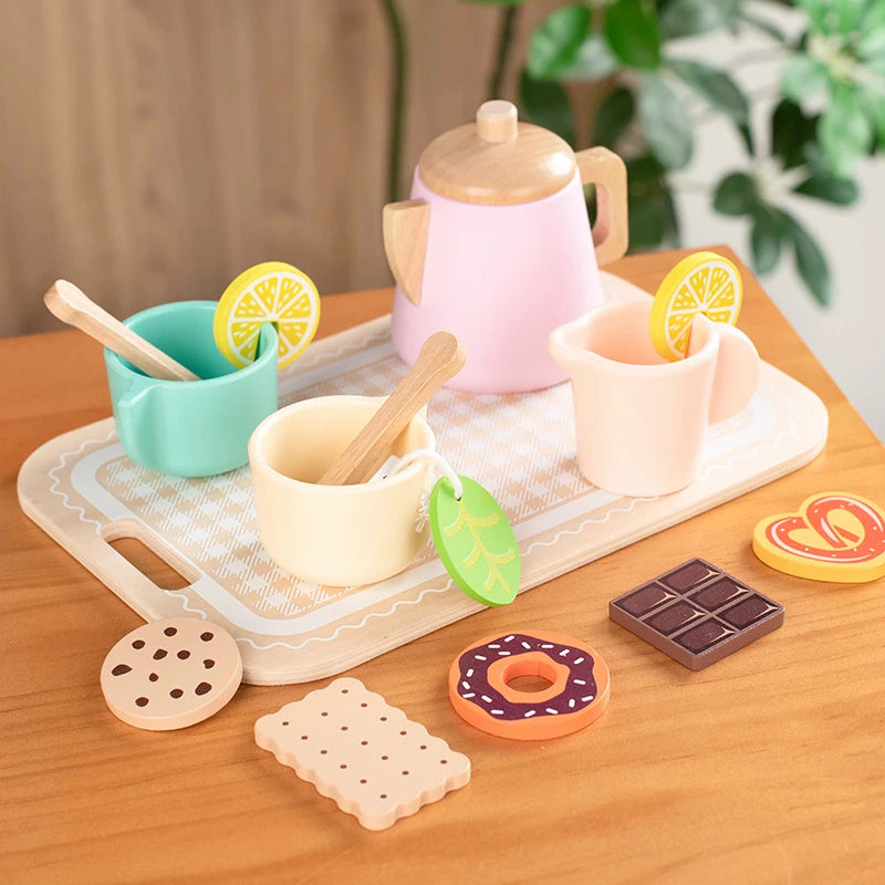 Wooden Tea Set for Toddlers