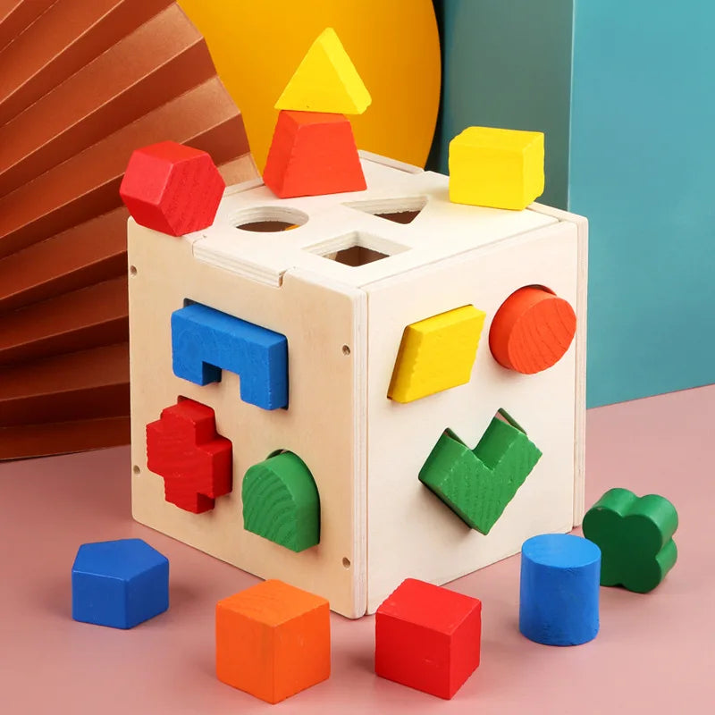 Huggy Montessori 3D Shape Sorting Box