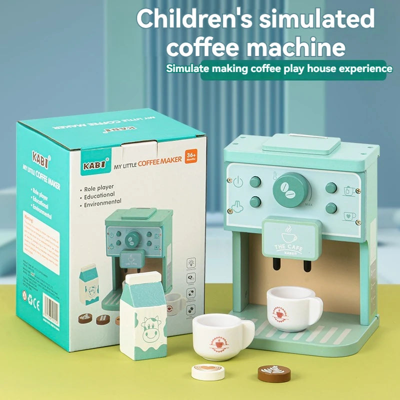 Kids’ Wooden Coffee Maker Kitchen Toy Set