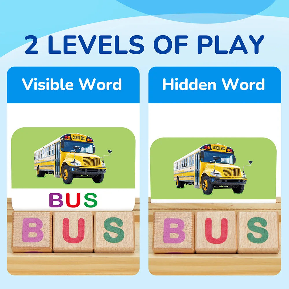 Huggy Wooden Spelling & Matching Game