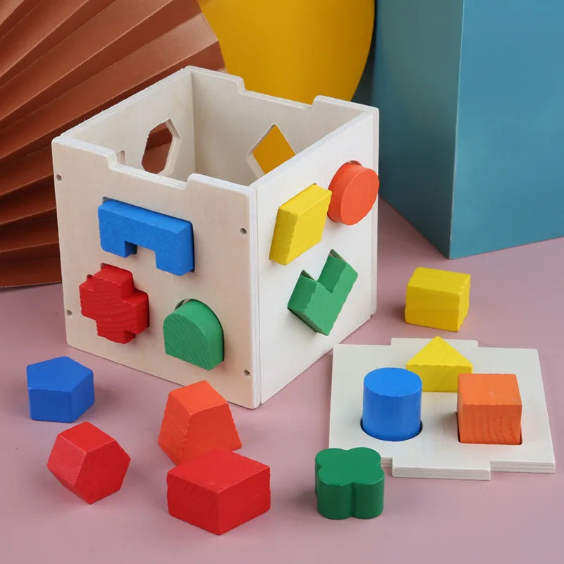 Huggy Montessori 3D Shape Sorting Box