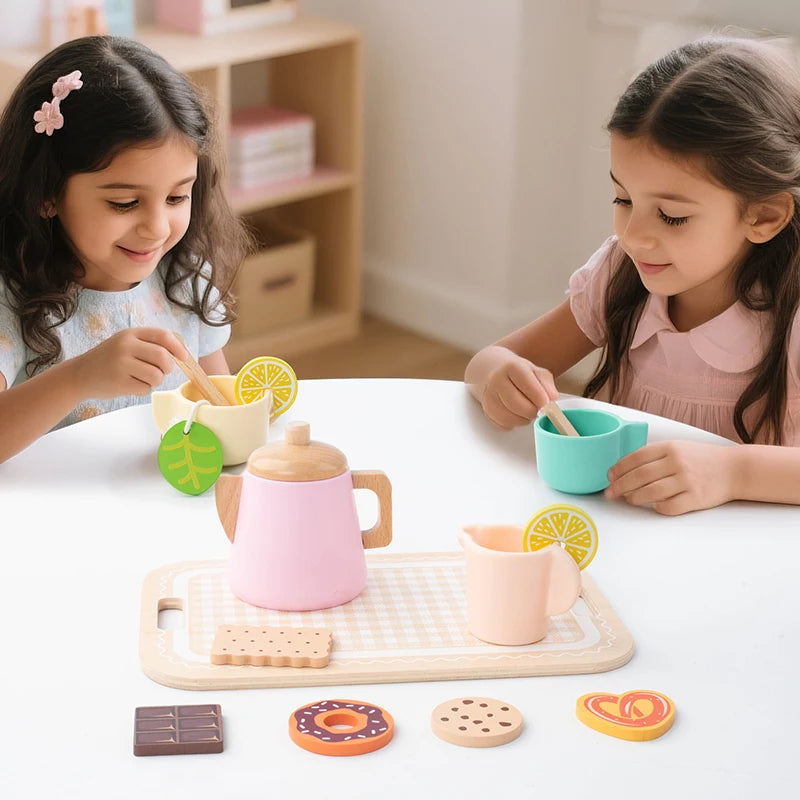 Wooden Tea Set for Toddlers
