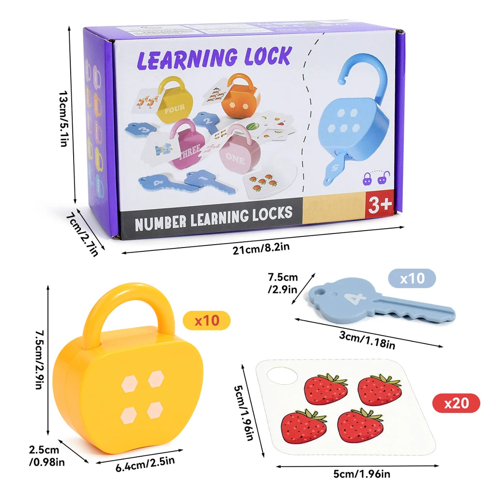 Huggy Apple Locks & Keys Learning Set