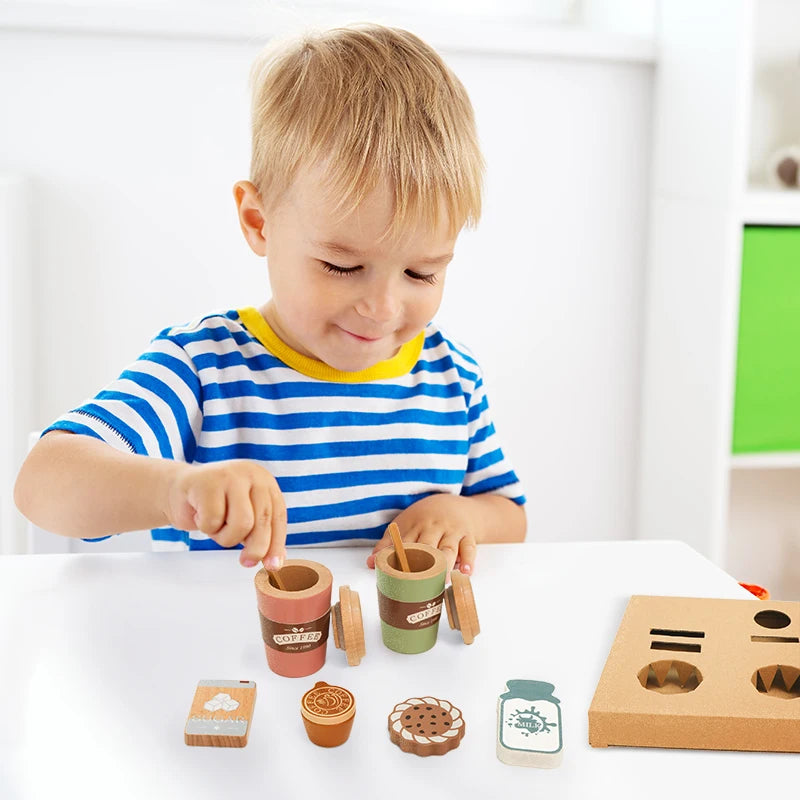 Kids’ Wooden Coffee Toy Set