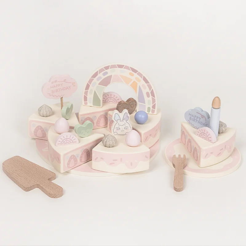 Wooden Pretend Play Cake Toy