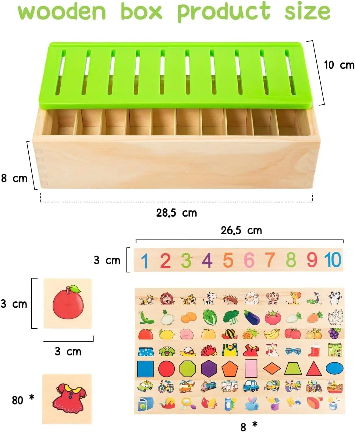 Huggy Wooden Montessori Sorting Box
