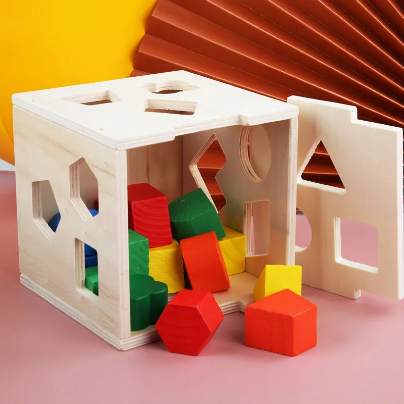Huggy Montessori 3D Shape Sorting Box