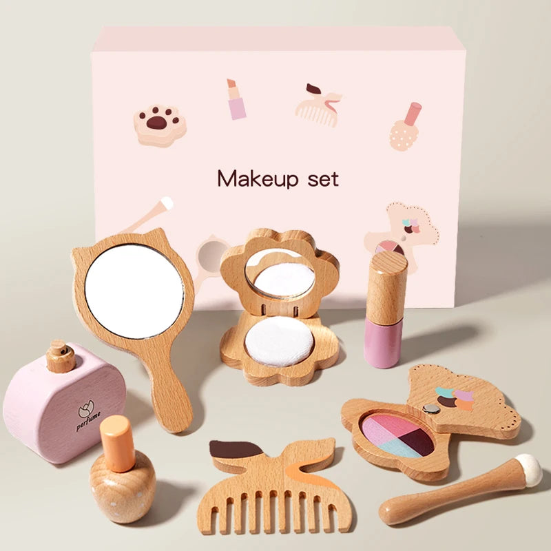 Children’s Early Education Wooden Makeup Playset