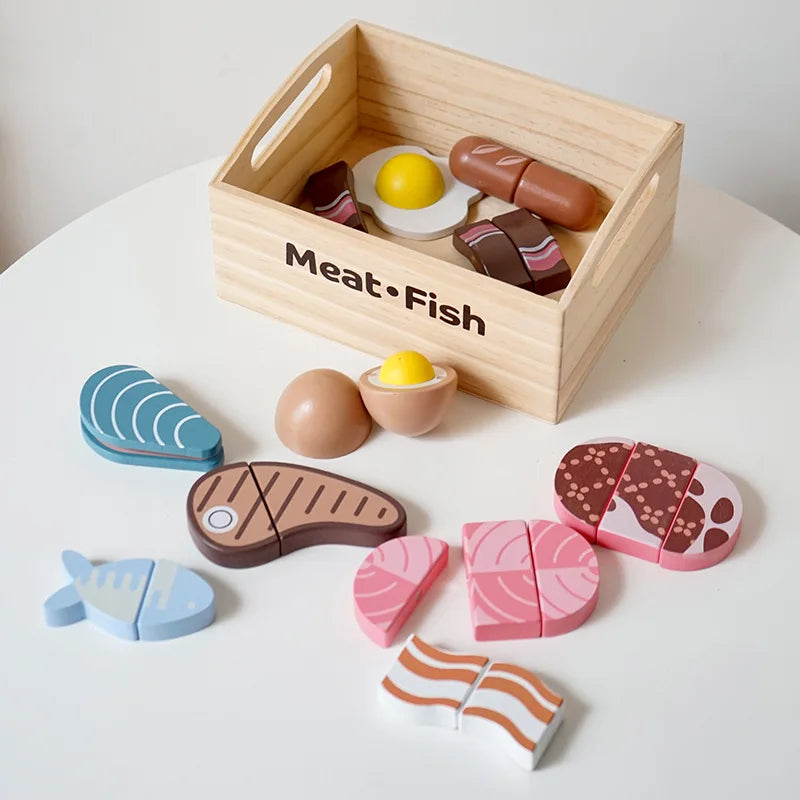 Wooden Pretend Play Kitchen Set
