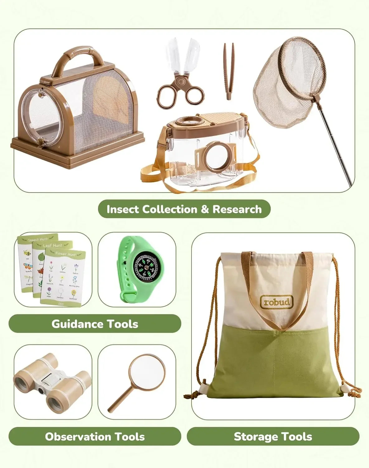 Huggy Kids Explorer Adventure Kit – Green Edition