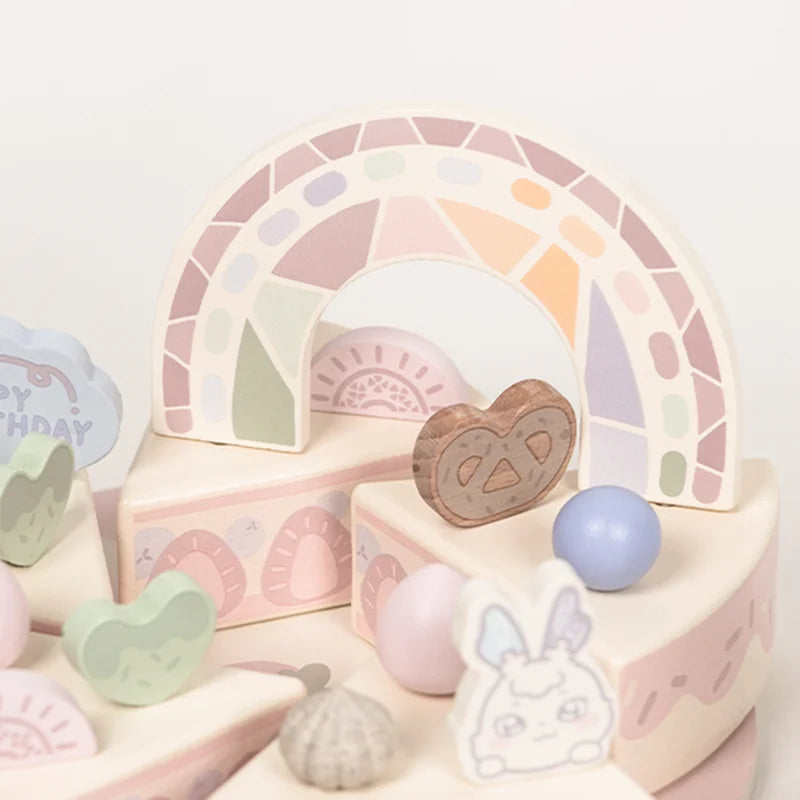 Wooden Pretend Play Cake Toy
