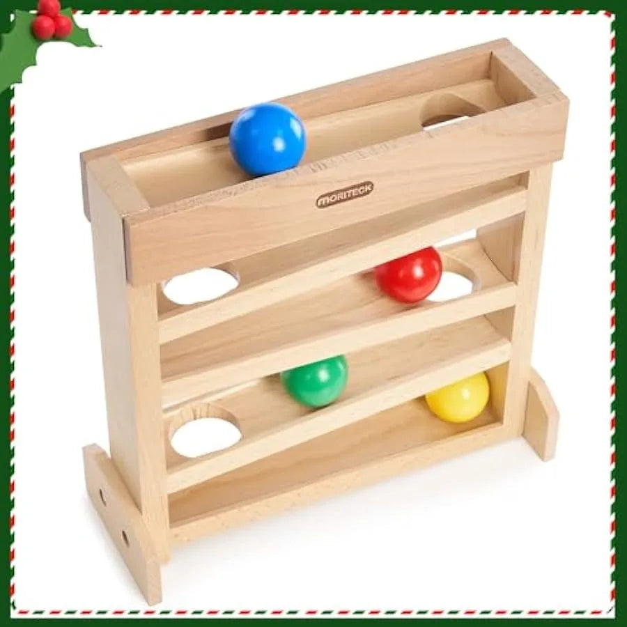 Huggy Wooden Montessori Ball Drop Toy