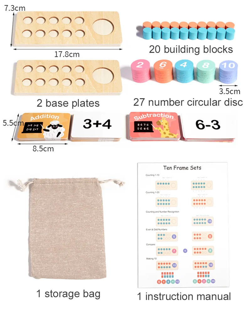 Children’s Wooden Number Board