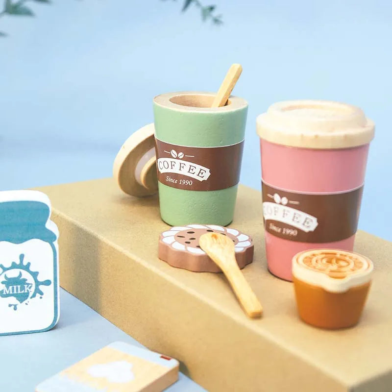 Kids’ Wooden Coffee Toy Set
