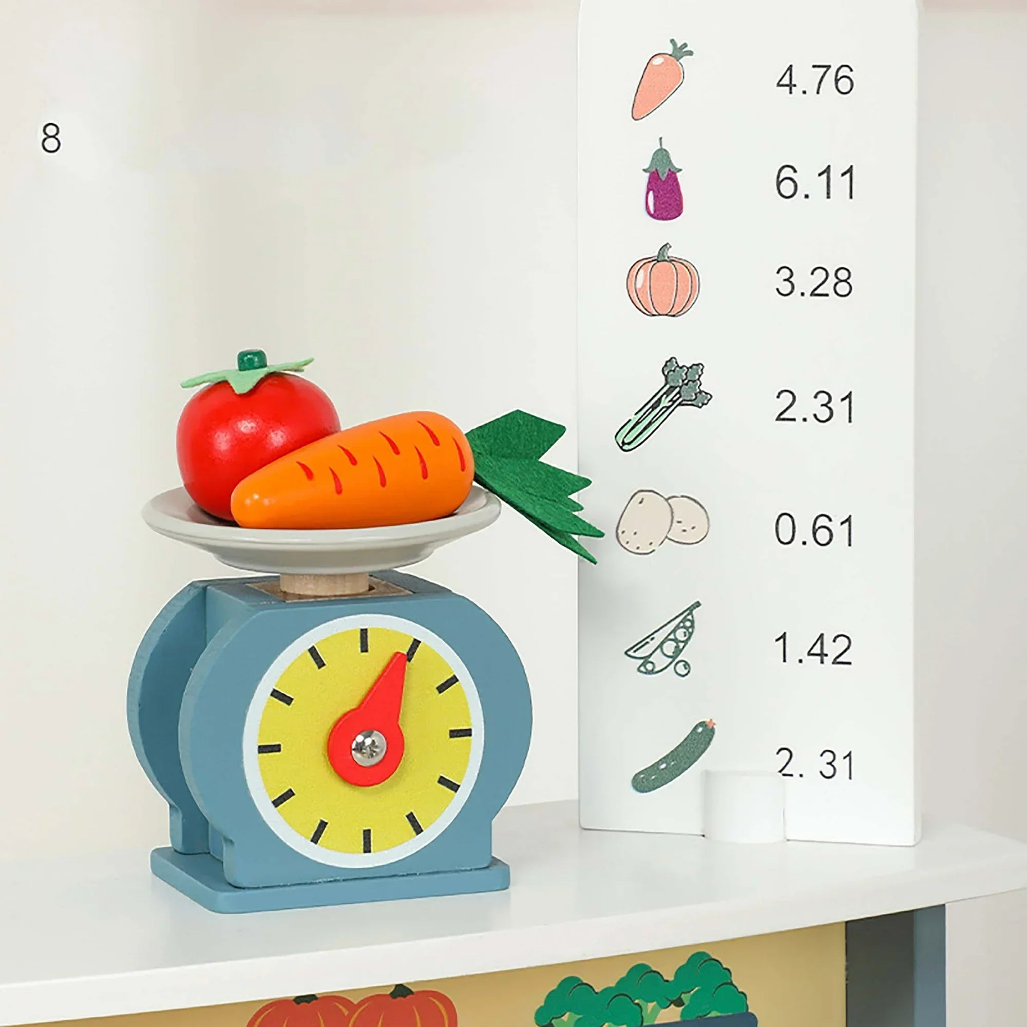 Pretend Play Vegetable Market Playset