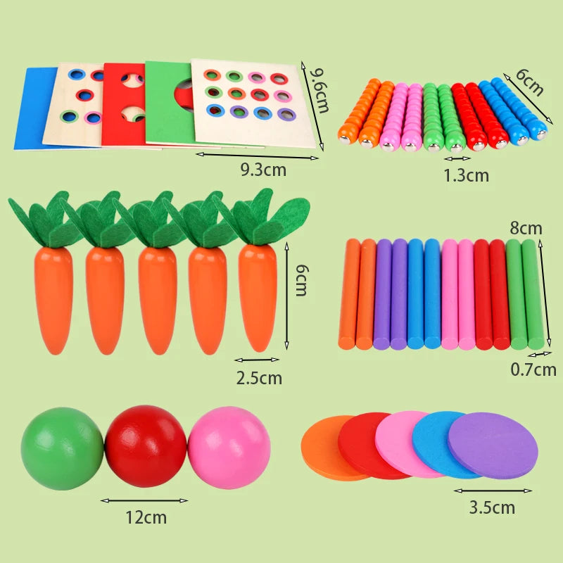 6-in-1 Wooden Montessori Toy Kit