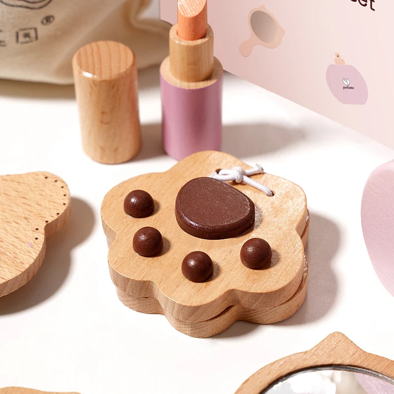 Children’s Early Education Wooden Makeup Playset