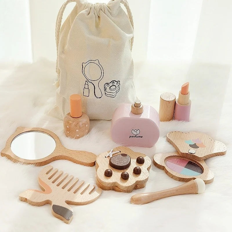 Girls’ Wooden Cosmetics Toy Set