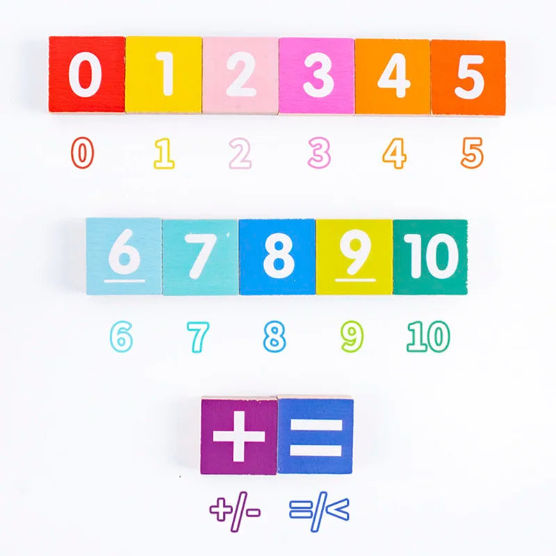 Montessori Wooden Finger Numbers