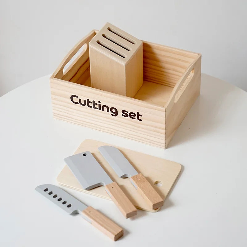 Wooden Pretend Play Kitchen Set