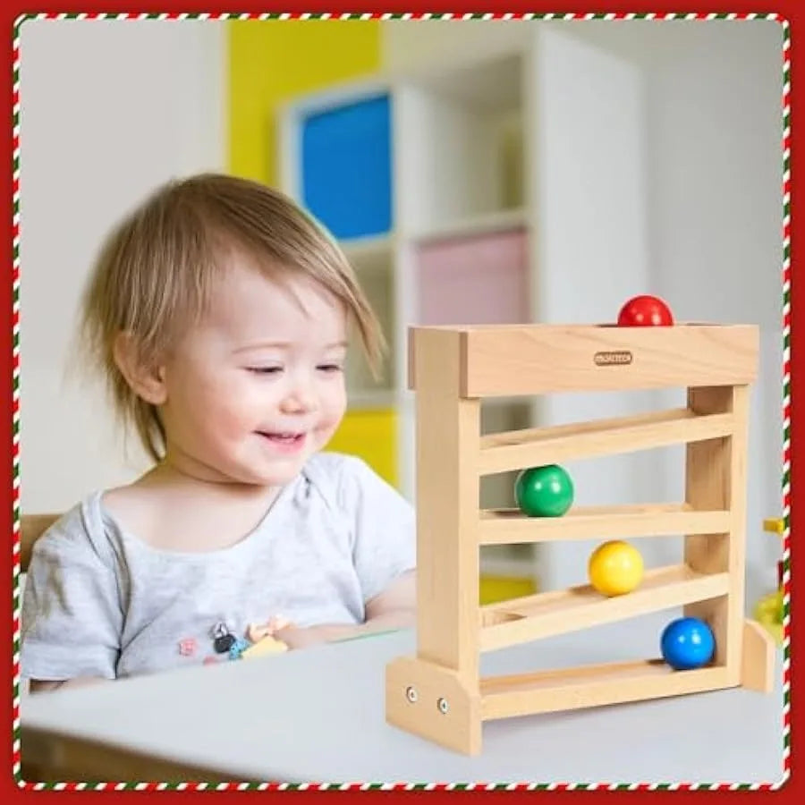 Huggy Wooden Montessori Ball Drop Toy