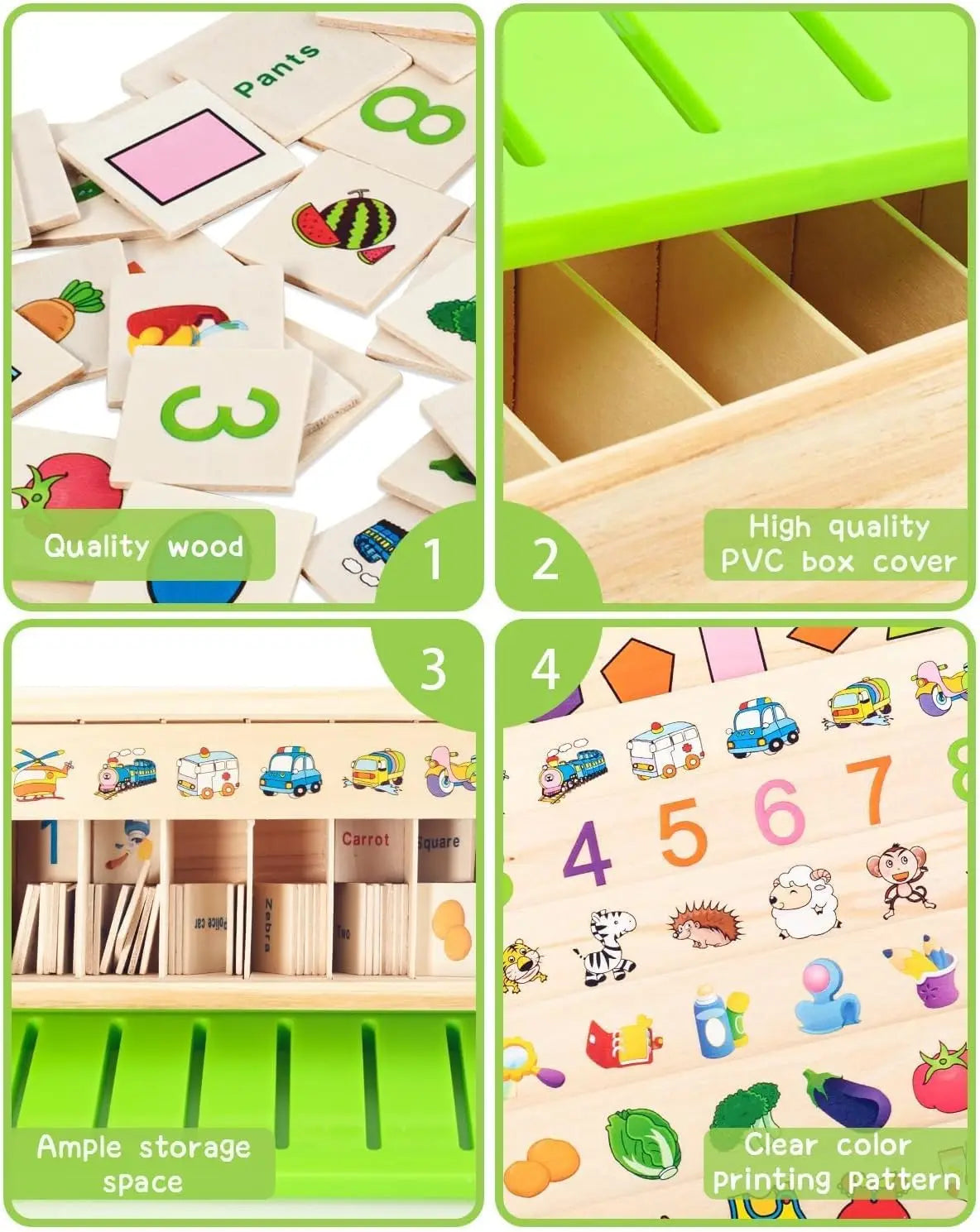 Huggy Wooden Montessori Sorting Box
