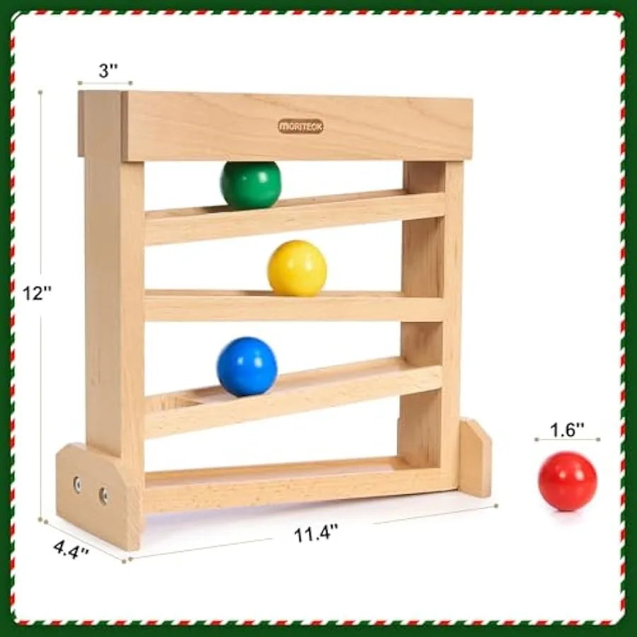 Huggy Wooden Montessori Ball Drop Toy